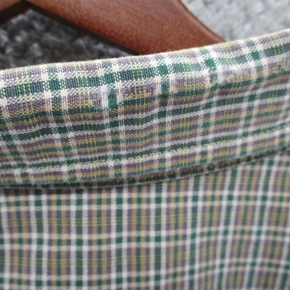 Carhartt Long Sleeve Shirt Gingham Plaid Mens 2XL XXL Green Yellow Western - Picture 8 of 13